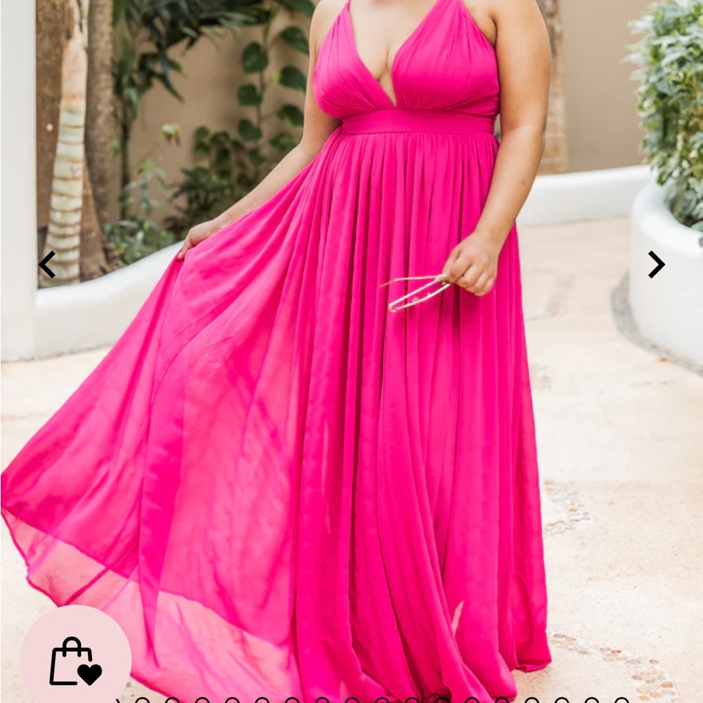 Pink Lily Women's Maxi Dress - Vibrant Pink - Picture 3 of 4